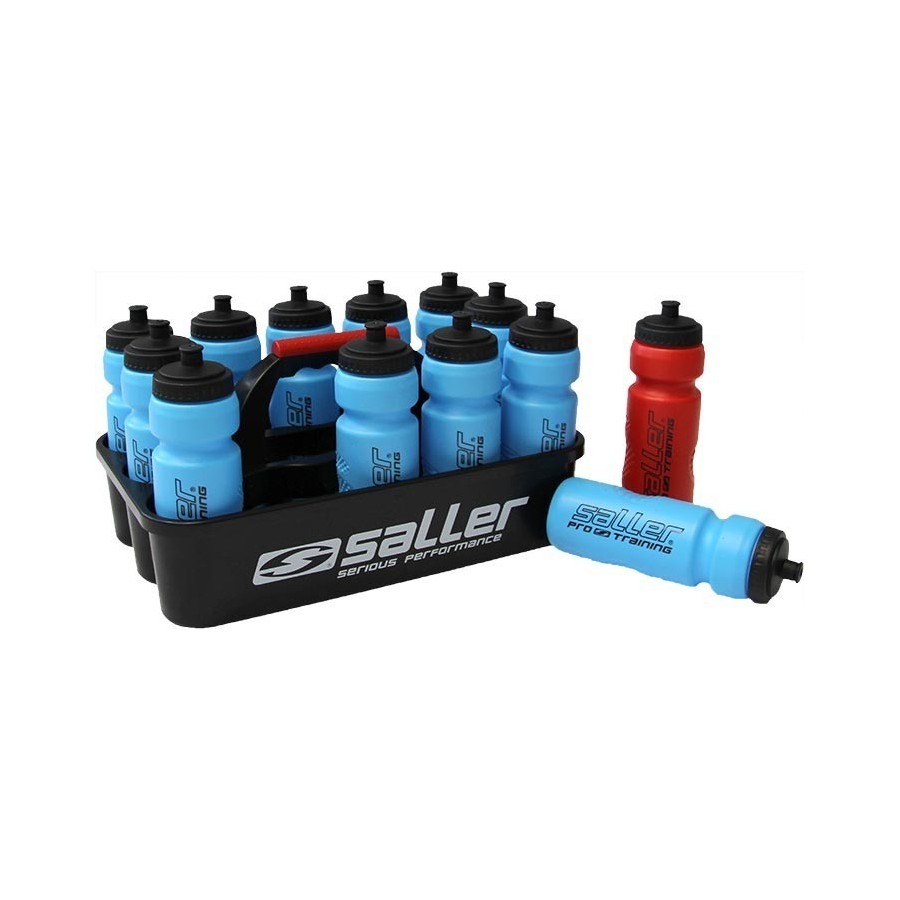 Koszyk z kompletem 12 bidonów Saller